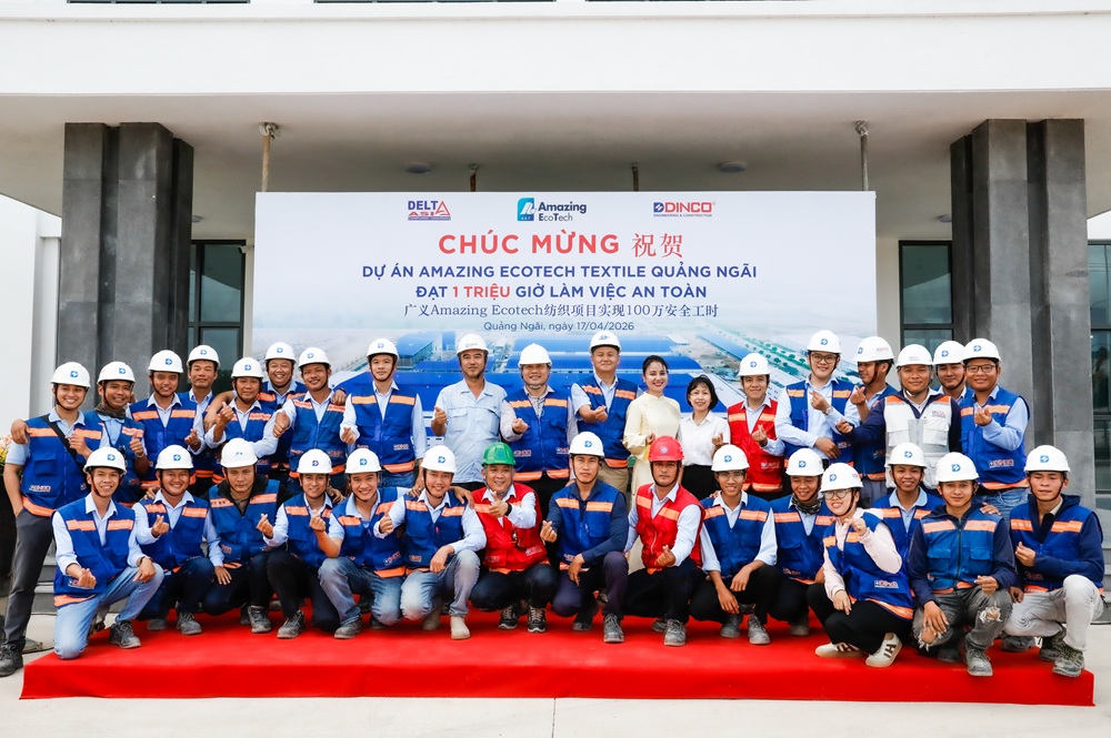 CHÚC MỪNG DỰ ÁN AMAZING ECOTECH TEXTILE QUẢNG NGÃI ĐẠT 1 TRIỆU GIỜ LÀM VIỆC AN TOÀN